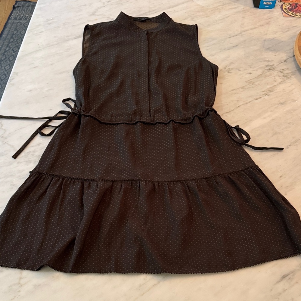 All Saints Brown & Tan Sleeveless Mini Dress